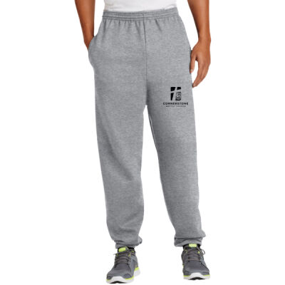 Adult Sweatpants with Pockets black text Thumbnail