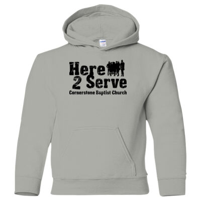 Youth Heavy Blend™ Hooded Sweatshirt black text Thumbnail