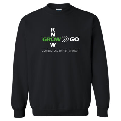 Gildan Heavy Blend™ Crewneck Sweatshirt white text Thumbnail