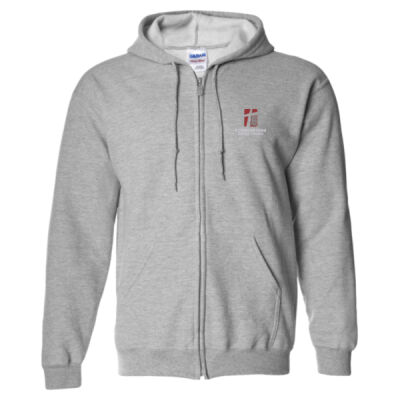 Gildan Heavy Blend Full-Zip Hooded Sweatshirt Red Embroidery Thumbnail