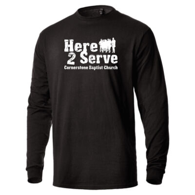 Unisex Heavyweight Jersey Long Sleeve T-Shirt White Text Thumbnail