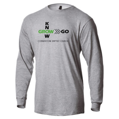 Unisex Heavyweight Jersey Long Sleeve T-Shirt Black Text Thumbnail