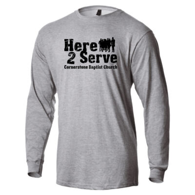 Unisex Heavyweight Jersey Long Sleeve T-Shirt Black Text Thumbnail